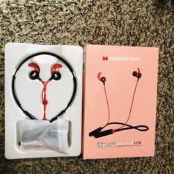 Wireless Earbuds, Monster iSport Solitaire Lite Sport Wireless Headphones