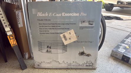Black E-Coat Exercise Pen- Pets