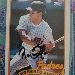 89 Topps Roberto Alomar AUTO!