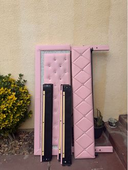 Pink Queen headboard and bed frame