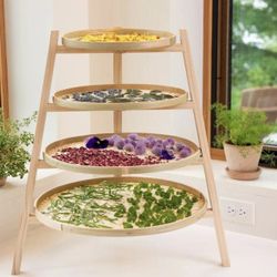 Wooden Bamboo Herb Drying Rack