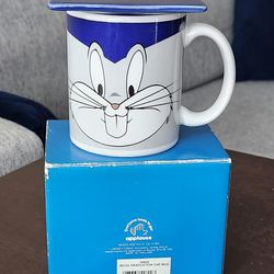 Bugs Bunny Face Congrats Grad Coffee Mug Vintage Graduation Cap 1995 Applause