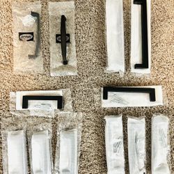 New Matte Black Cabinet Pull Handles with Screws