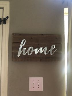 Home Wood Sign