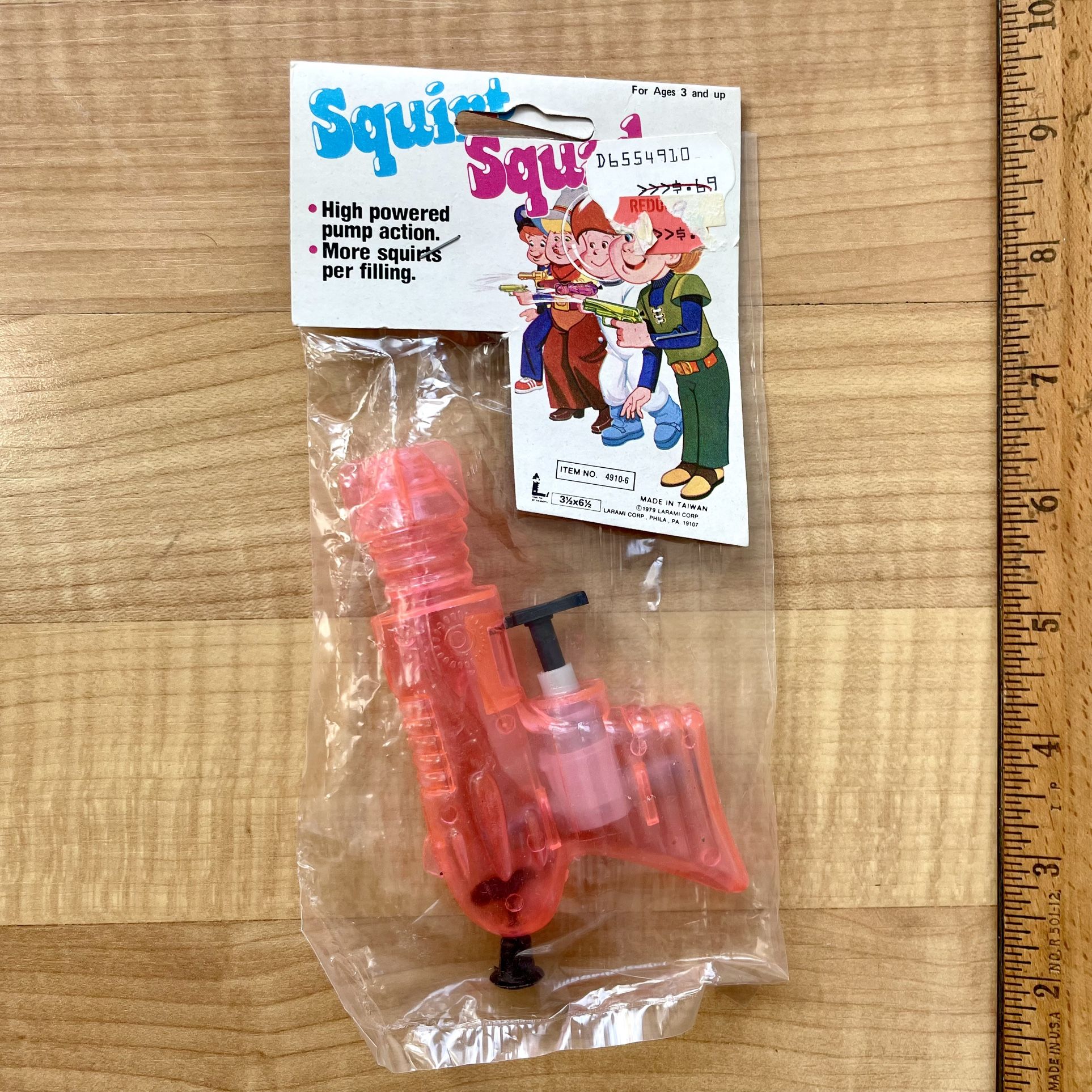 Vintage 1979 Larami Corp Squirt Squad Water Sprayer - Pink