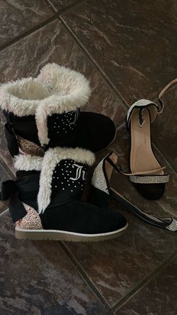 Juicy Couture Embellished Boot and Heel Set