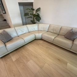 High-End Domicil Genuine Leather Sectional Sofa — Orig $6000 ✨Delivery Available