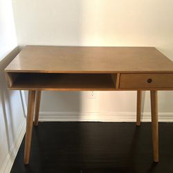 Modern Wooden Walnut Desk with Storage
