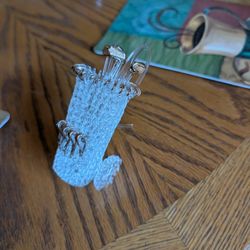 Blown Glass Golf Caddy With Clubs