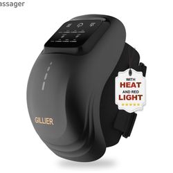 Knee Massager Smart with Heat, Red Light and Massage Therapy, 3 Vibration Modes and 3 Heating Levels
