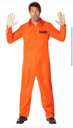 Spirit DOC orange prisoner jumpsuit. Adult Size Small -Medium.