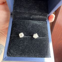 2 Carat Diamond Earrings White Gold