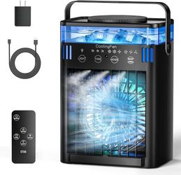 Brand new in box Portable Air Conditioner, Mini Air Conditioner Portable AC Unit with Remote, 3 Speeds & 3 Mist, 2-8H Timer & 7 Light, Evaporative Air
