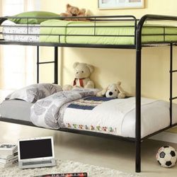Metal Black TWIN/TWIN BUNK BED *SPECIAL*