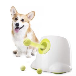 allforpaws Interactives Mini Ball Launcher Dog Toy, White