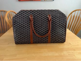 Brown duffle bag