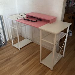 Pink And White Desk