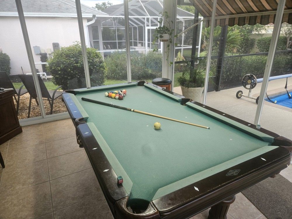 Billiard Table With Extras