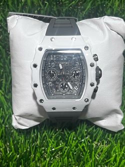 Invicta Skeleton Chronograph Watch White Case