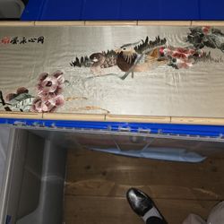 Antique Asian Silk Framed Work