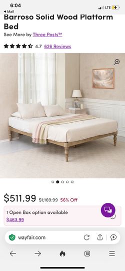 Queen platform bed frame