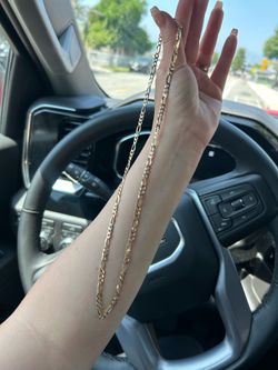 14k solid Gold Figaro Chain  22” long