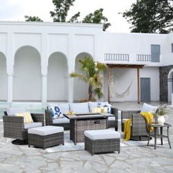 Brand New Patio Outdoor Furniture Set With Fire Pit 