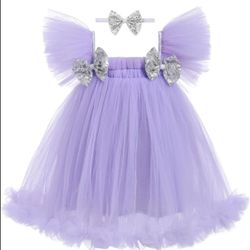 ODASDO Toddler Girls Birthday Party Dress Kids Baby Ruffle Tulle Tutu 10/12 Mont