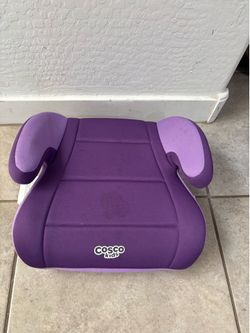 Cosco Topside Backless Booster Car Seat, Lightweight Booster Seats for Cars 40-100 lbs, Backless Booster Seat for Car, Grape