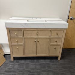 48” Bathroom Vanity In Wood Color 
