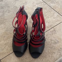 Black And Red Michael Women Heels