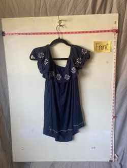 RXB Women's Navy Blue Off the Shoulder Blouse Size XL NWT