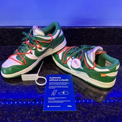 Size 10 - Nike Dunk Low x OFF-WHITE Pine Green 2019, Great Condition 