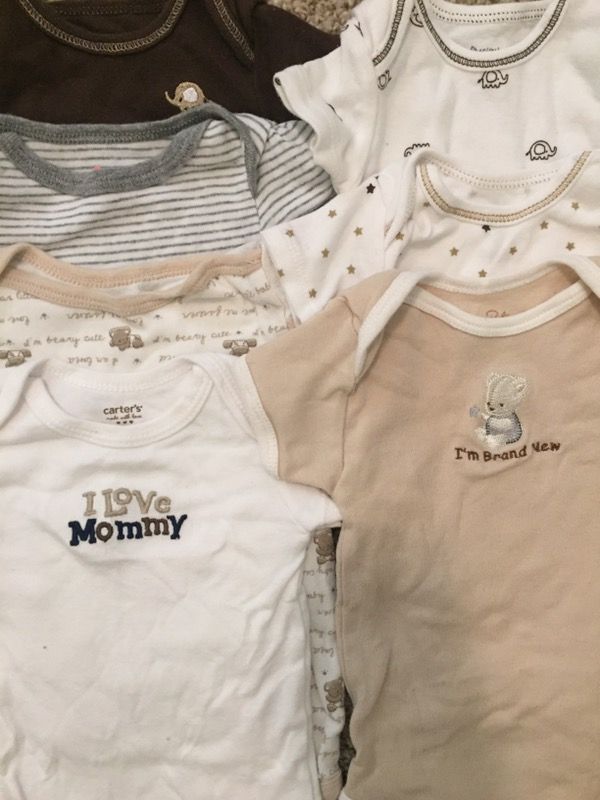 Any boy clothes onesies & 1 pant 0-3M 6M 9-12m