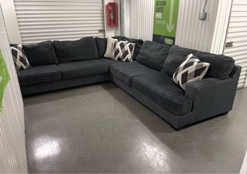 Free Delivery - Modern Dark Grey Sectional Set