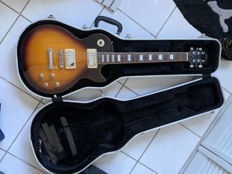 Stellar Les Paul Copy Electric Guitar w/ Case and Fender Strap