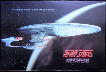 1991 LED Star Trek The Next Generation USS Enterprise NCC-1701-D Poster