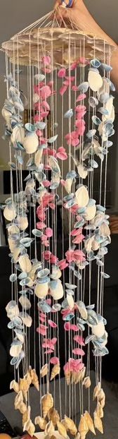all natural spiral Seashell wind chimes 