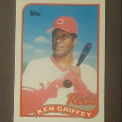 1989 Topps Traded Ken Griffey Cincinnati Reds #40T HOF Hall Of Fame Baseball Card Vintage Collectible Sports MLB