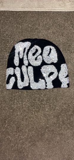 Mea Culpa Rhinestone Beanie Hat