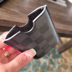 Luis VUITTON Damier Graphite Coated  Leather Cc Hder For Men