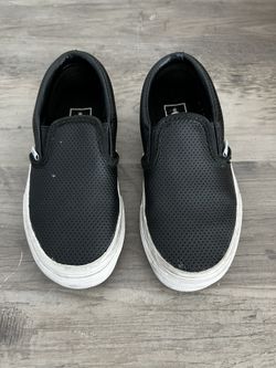 Vans Kids Slip On Perforated Leather Sz 11