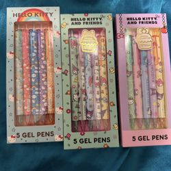 Hello Kitty Pack Of 5 Gel Pens