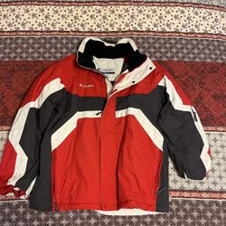 COLUMBIA SKI JACKET - BUILT IN HOOD - MEN’S MEDIUM