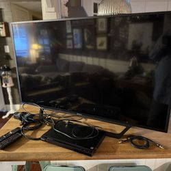 Sony TV & DVD player entertainment bundle - 48” television, w/ remotes, power cords, HDMI, audio video cables