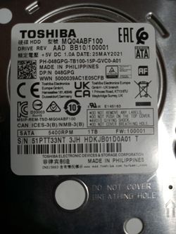 1TB Hard Drive
