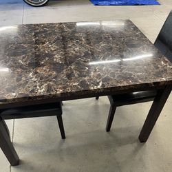 Marble Table And 2 Chairs 