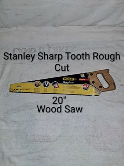 Stanley Sharp Tooth 20" Rough Cut Wood Hand Saw In Excellent New Condition