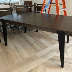 World Market Table, 6 Matching Chairs + Leaf