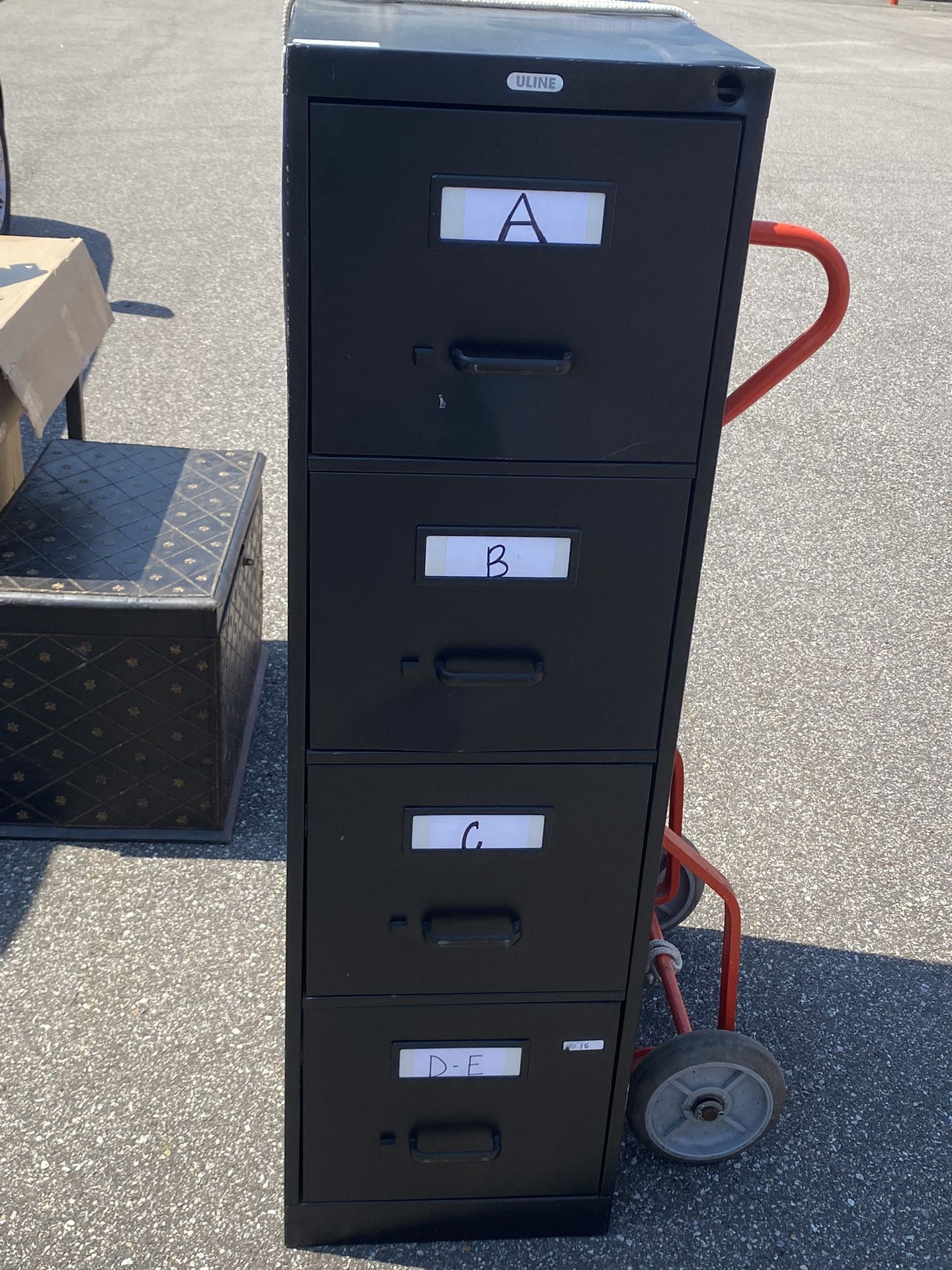 2 Black ( ULINE) File Cabinets In Good Condition (Pick Up In Brooklyn)